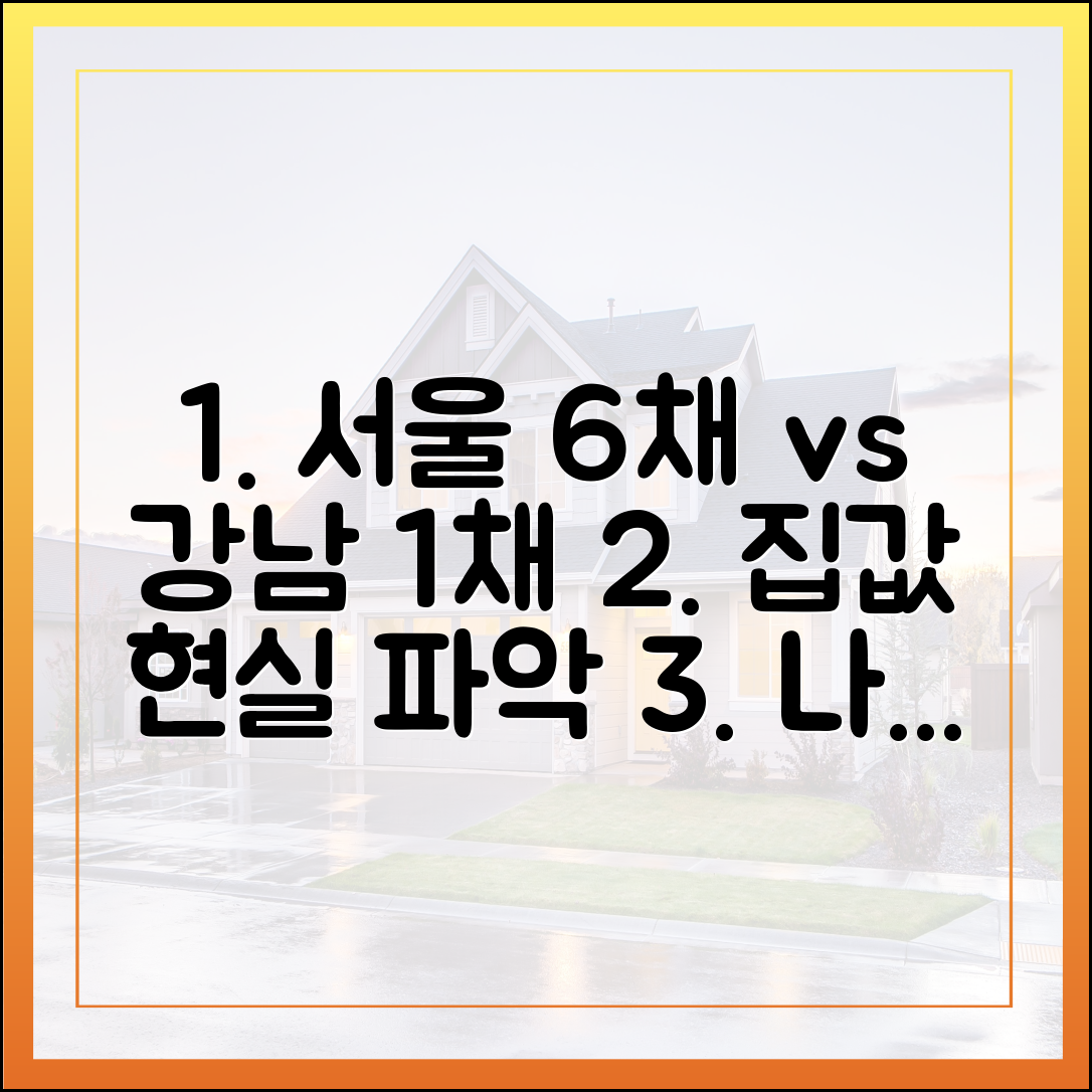 서울 6채 팔아도 강남 1채 못 산다: 현실 파악 마스터