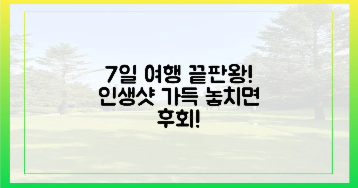 1주일 여행 일정