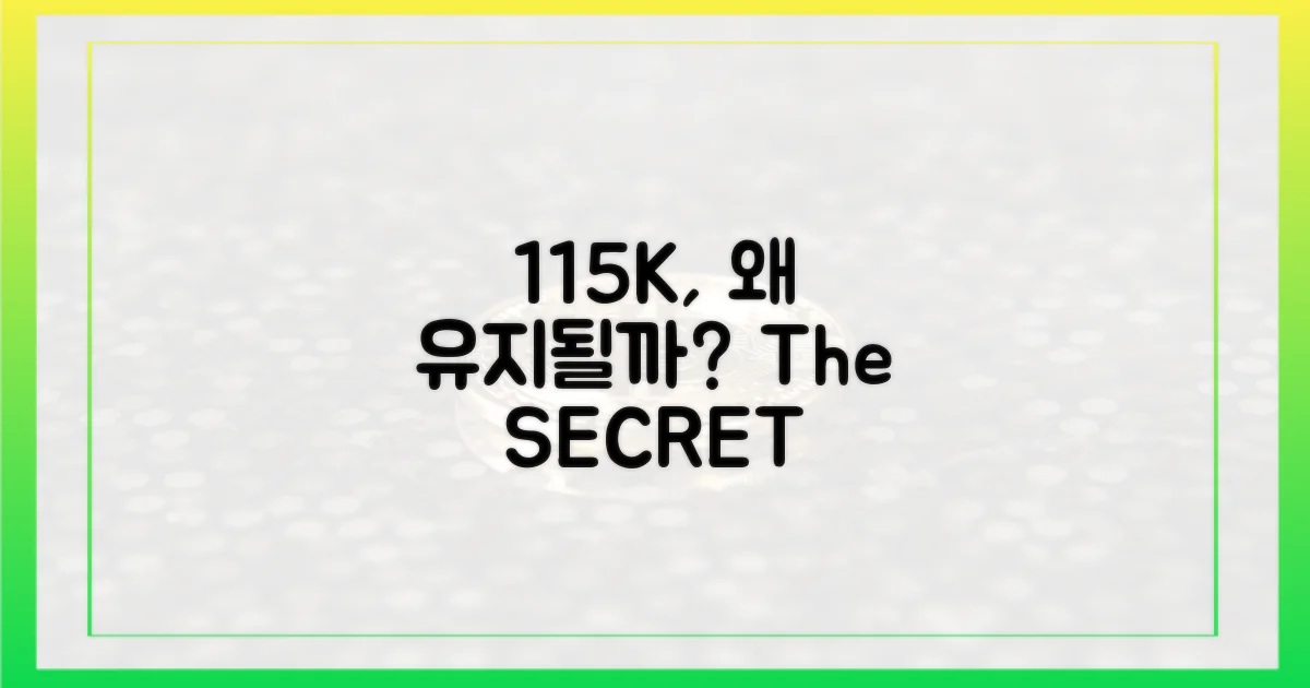 11만 5천 달러, 왜 유지될까요?