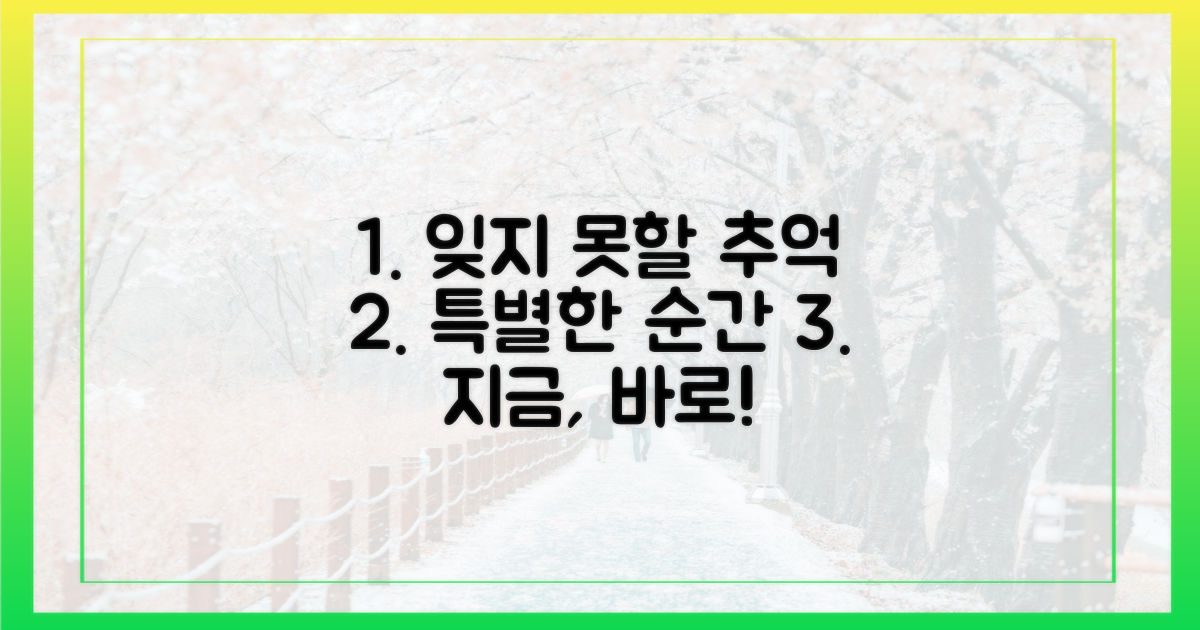 잊지 못할 추억을 만드세요!