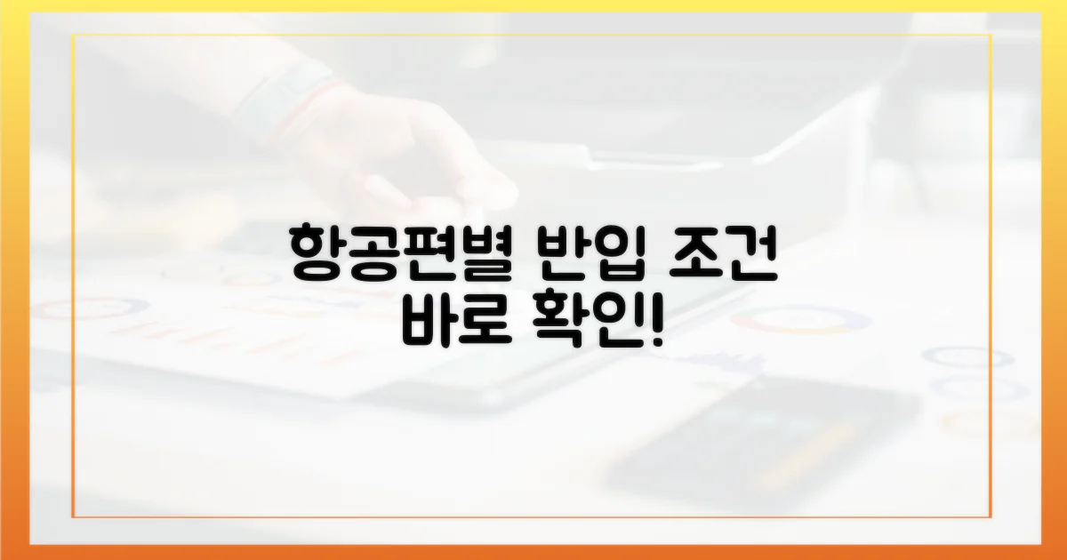 항공편별 반입 조건 확인