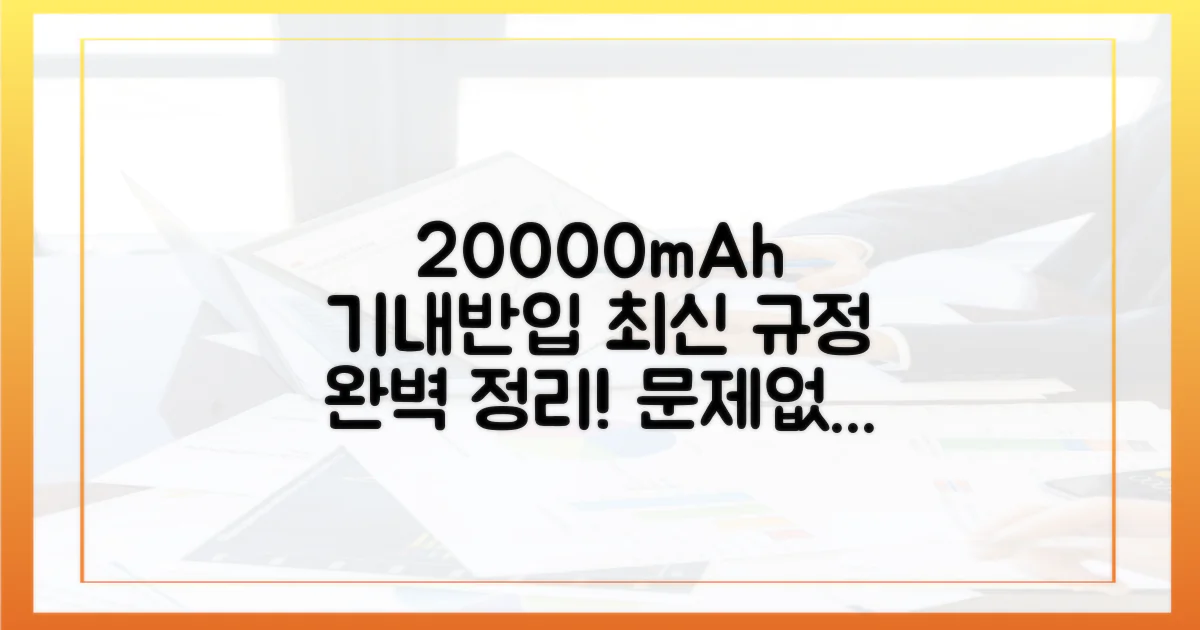 20000mAh 기내 반입 최신 규정