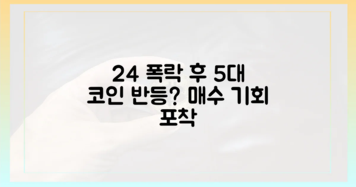 24% 폭락 후 5대 코인 반등 시점