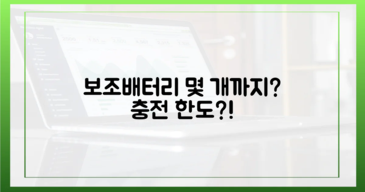 보조배터리, 몇 개까지 가능할까?