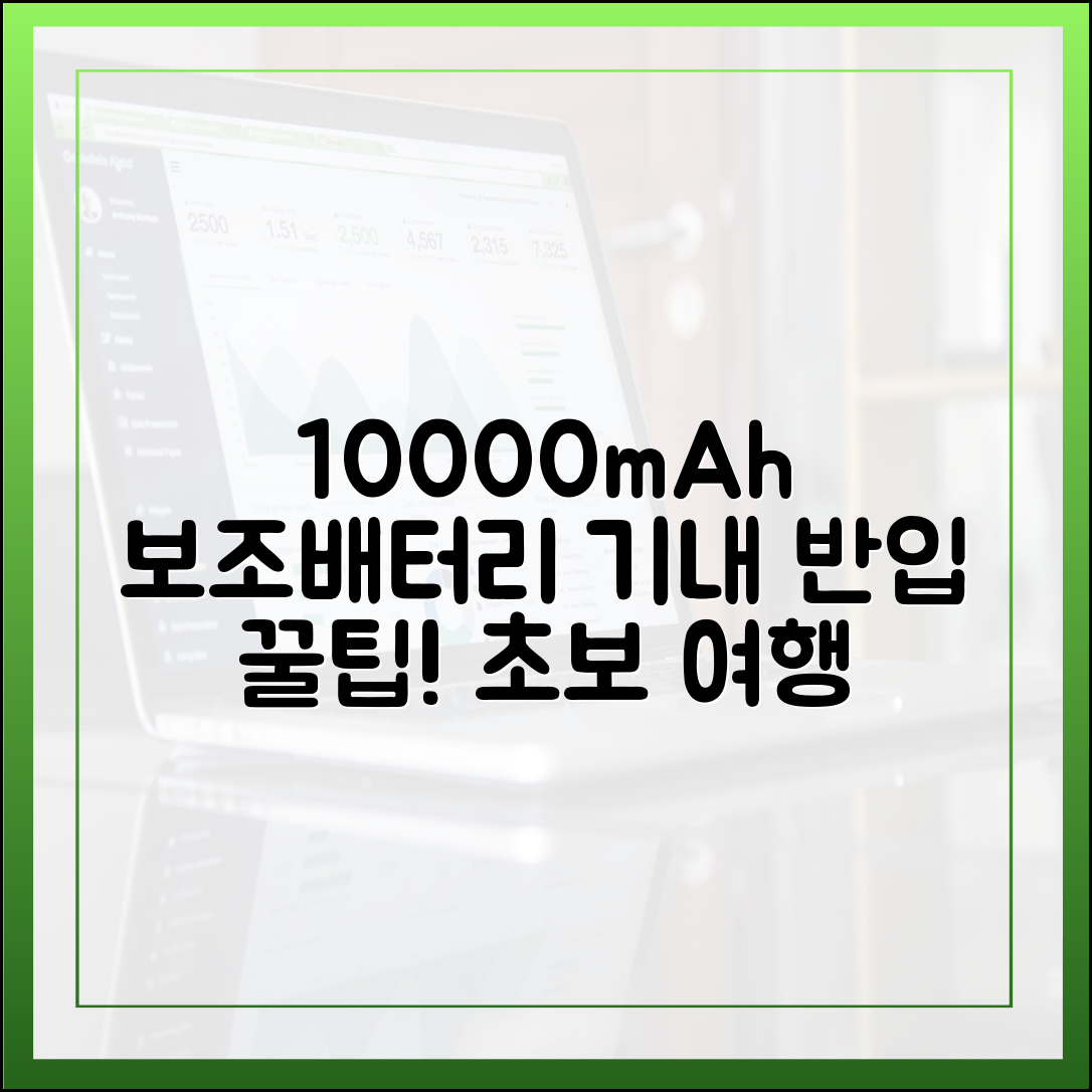 초보 여행자를 위한 10000mAh 보조배터리 기내 반입 필독 가이드