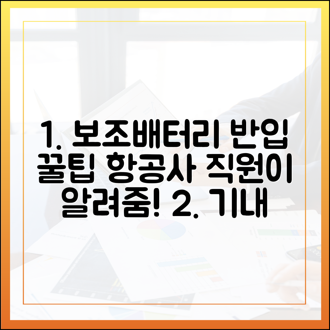 항공사 직원에게 직접 물어본 보조배터리 반입 꿀팁