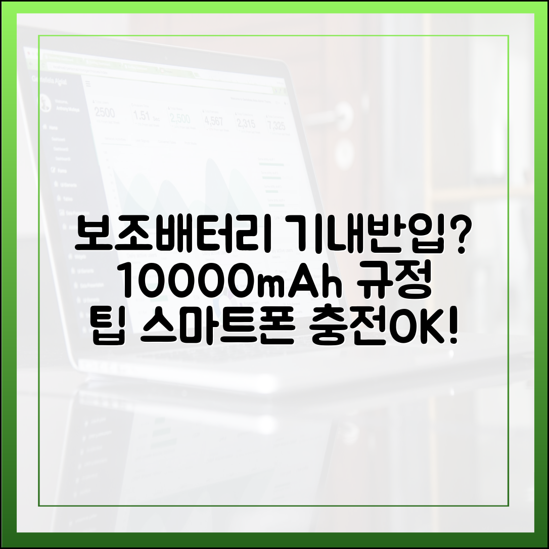 비행기에서 스마트폰 충전, 10000mAh 보조배터리 반입 규정과 사용 팁