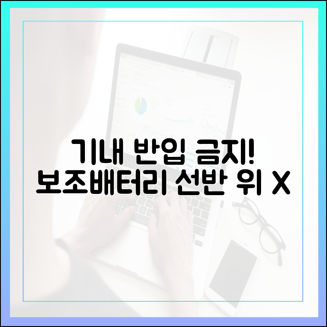 기내 반입 보조배터리, 이제는 선반 위 보관 절대 금지! (10000mAh 포함)