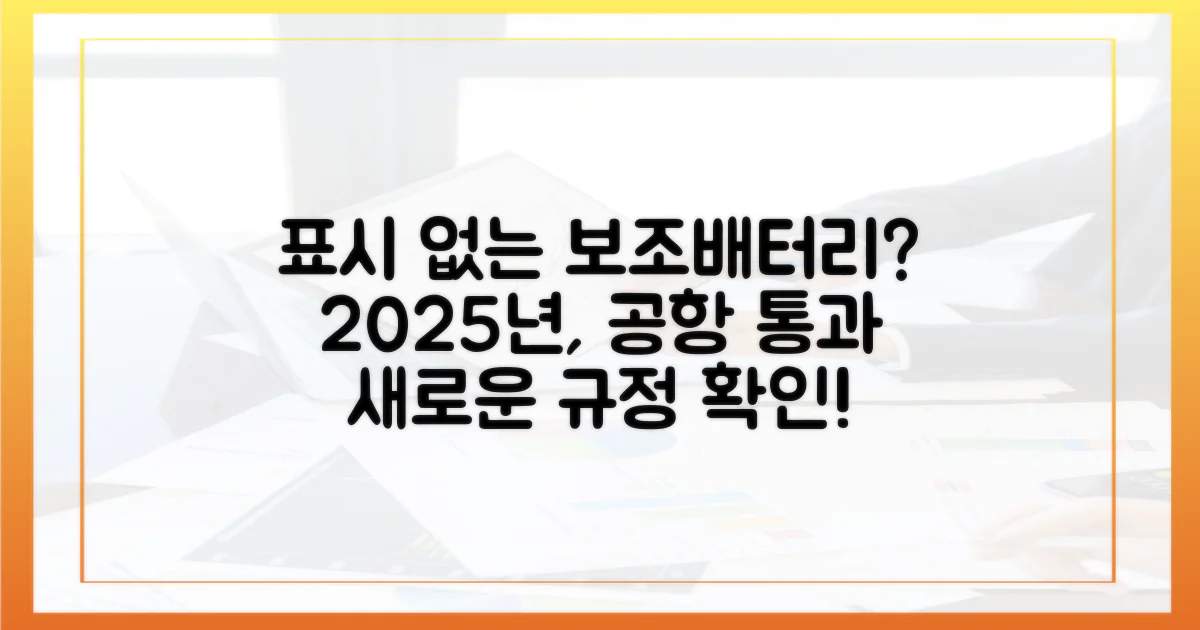 표시 없는 보조배터리, 2025년 공항 통과