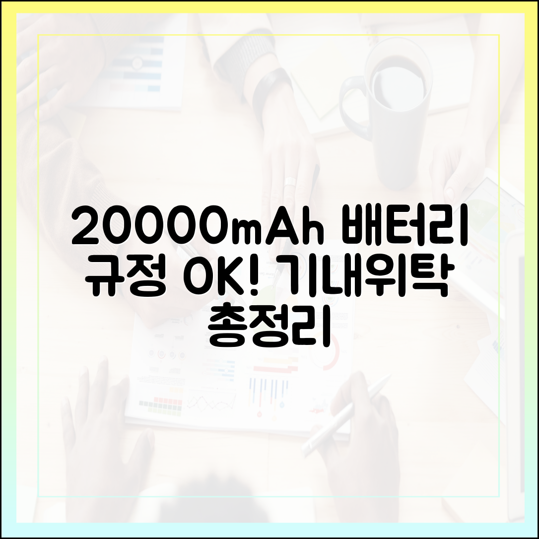 20000mAh 보조배터리, 위탁수하물? 기내 반입? 헷갈리는 규정 종결!