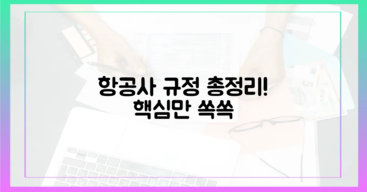 주요 항공사 규정 총정리