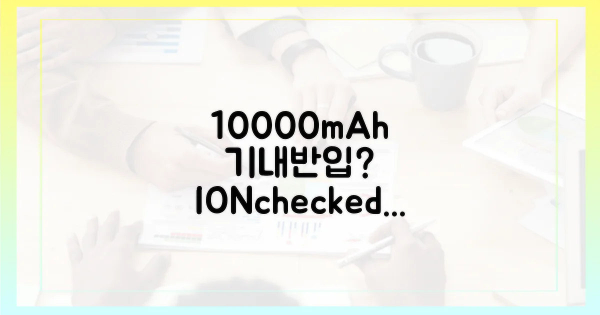 10000mAh 보조배터리, 기내 반입 가능할까?