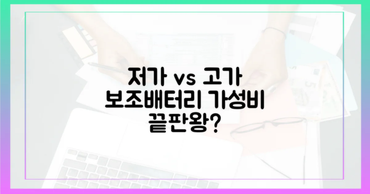 저가 vs 고가 보조배터리