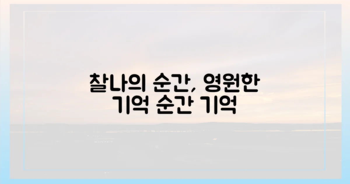 찰나의 순간, 영원한 기억