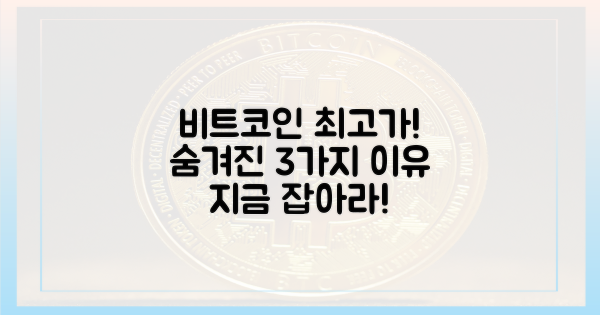비트코인 최고가: 숨겨진 3가지 이유