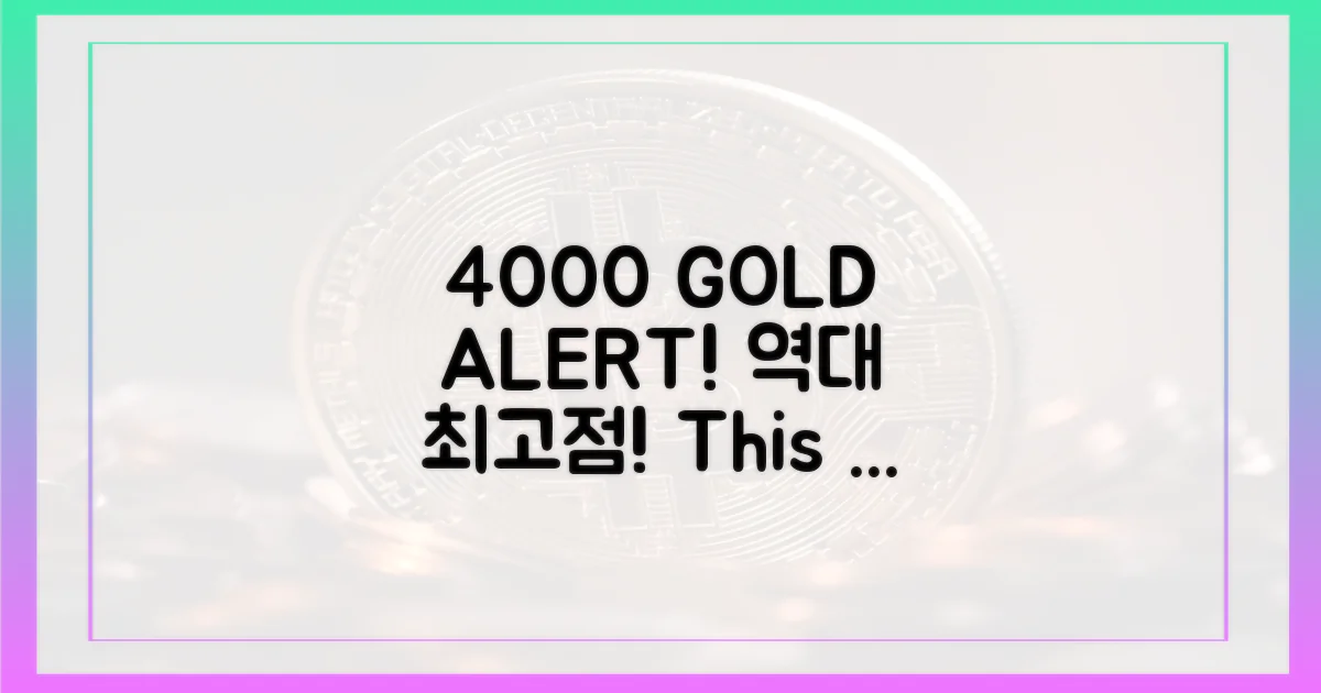 금값 $4000: 역사상 최고점
