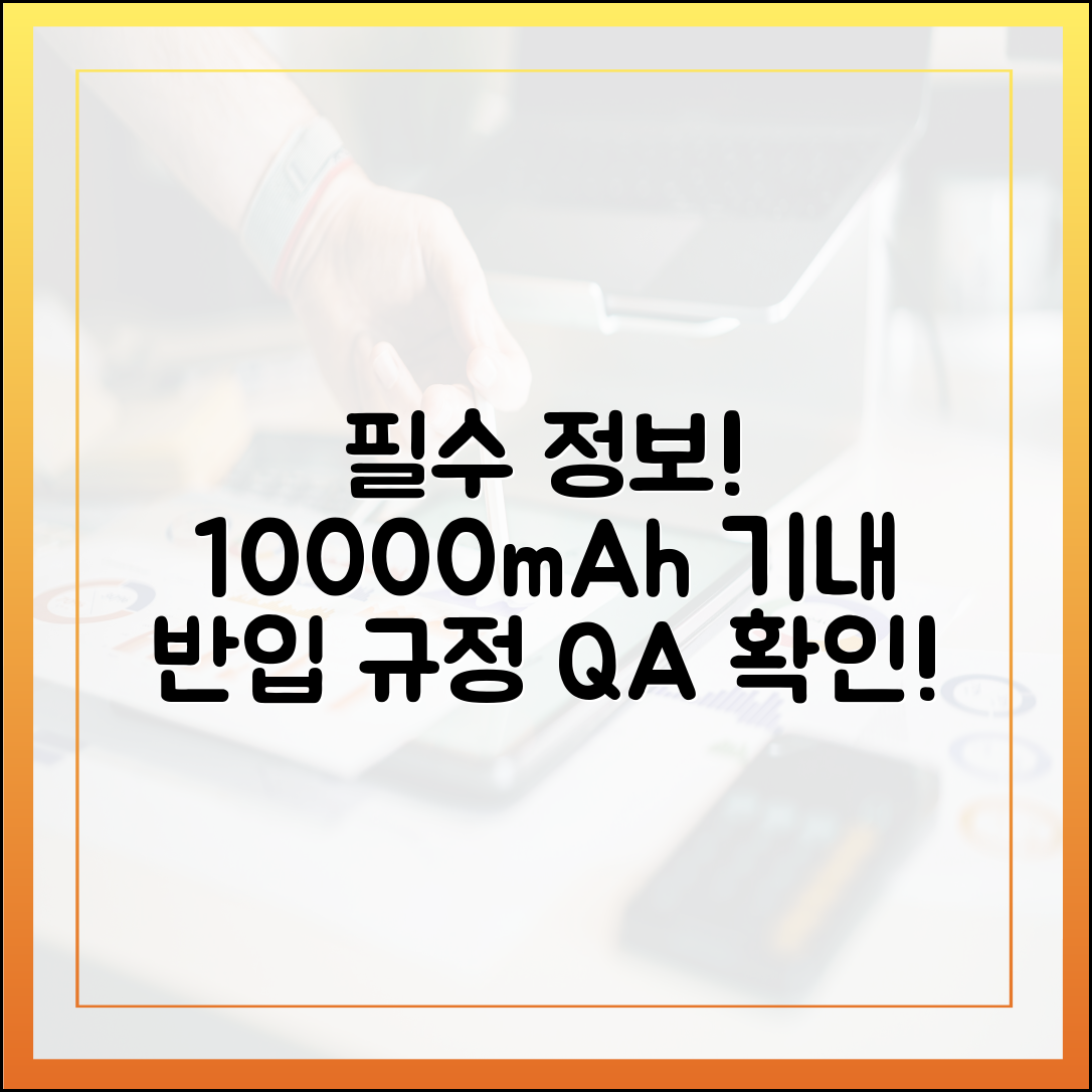 비행기 타기 전 꼭 읽어보세요! 10000mAh 보조배터리 기내 반입 규정 Q&A