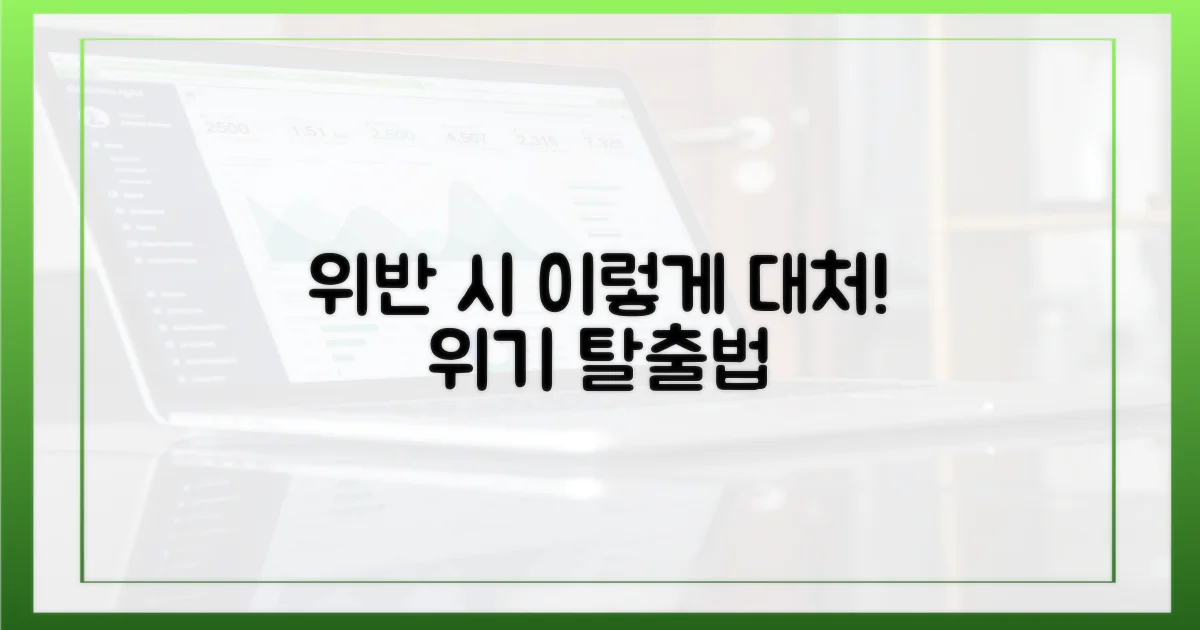 규정 위반 시 대처법을 알아두세요