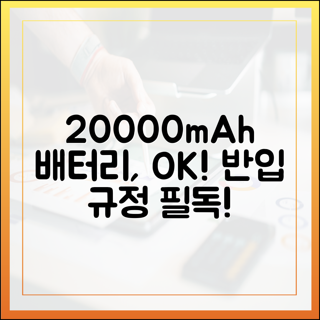 공항에서 20000mAh 보조배터리 뺏기지 않는 법: 최신 반입 규정 필독!
