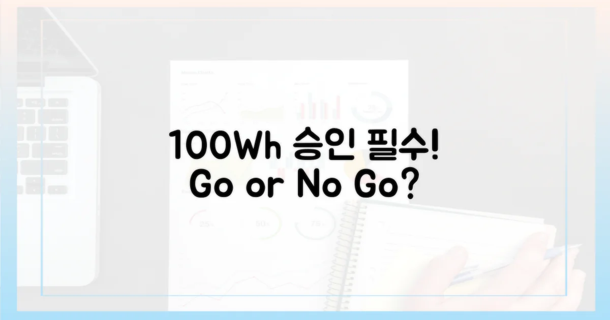 100Wh 이상, 승인 필요