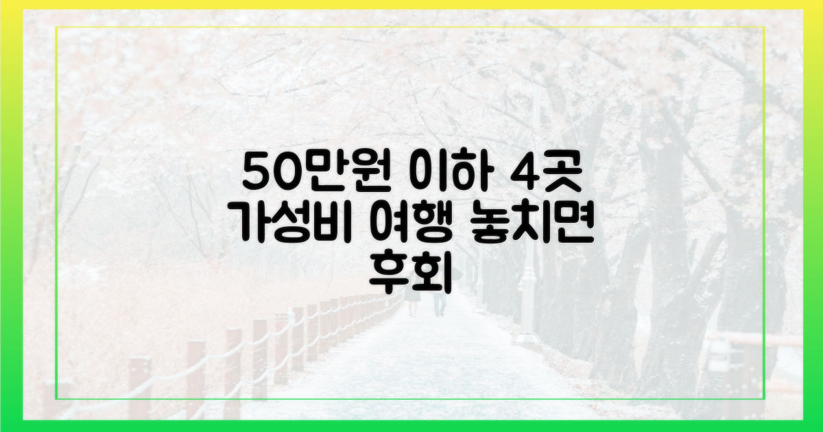 4곳, 1인당 50만원 이하 가능