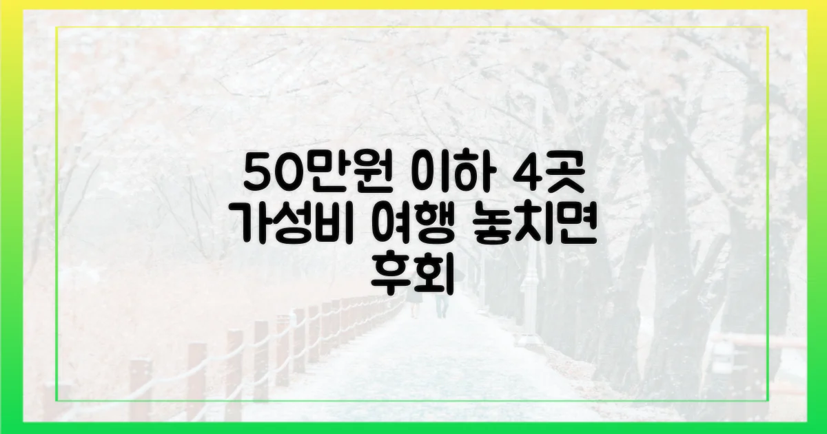 4곳, 1인당 50만원 이하 가능