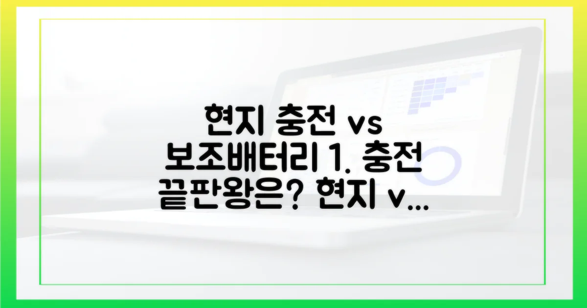 현지 충전 vs 보조배터리
