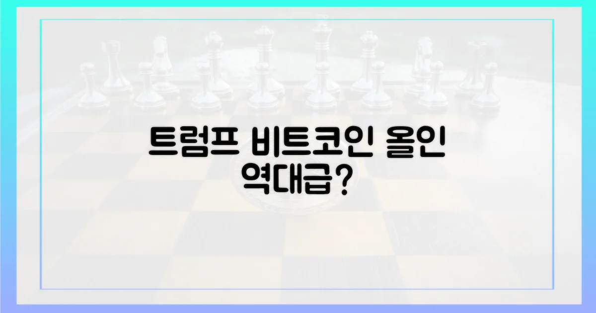 트럼프, 비트코인 올인 전략