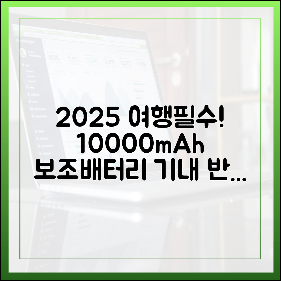 2025년 스마트한 여행자를 위한 필수 가이드: 10000mAh 보조배터리 기내 반입