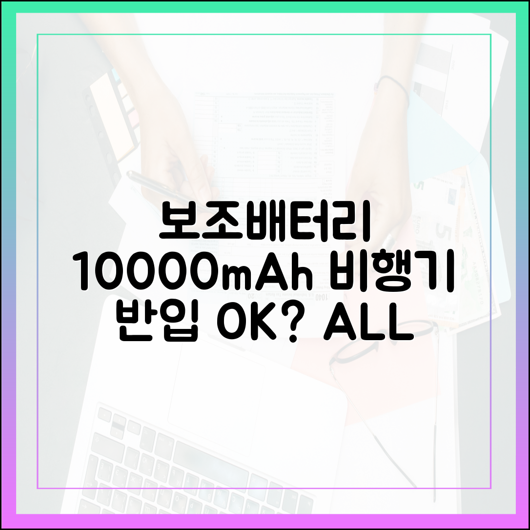 10000mAh 보조배터리 여러 개, 비행기에 다 가져가도 괜찮을까?