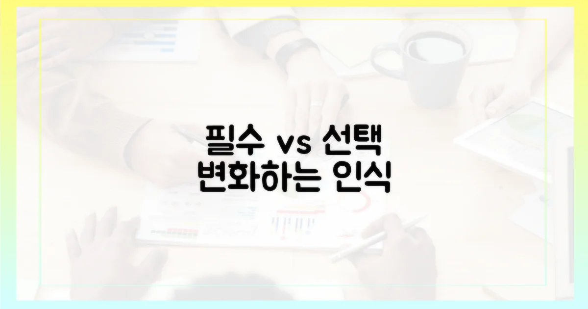 필수 vs 선택, 변화하는 인식