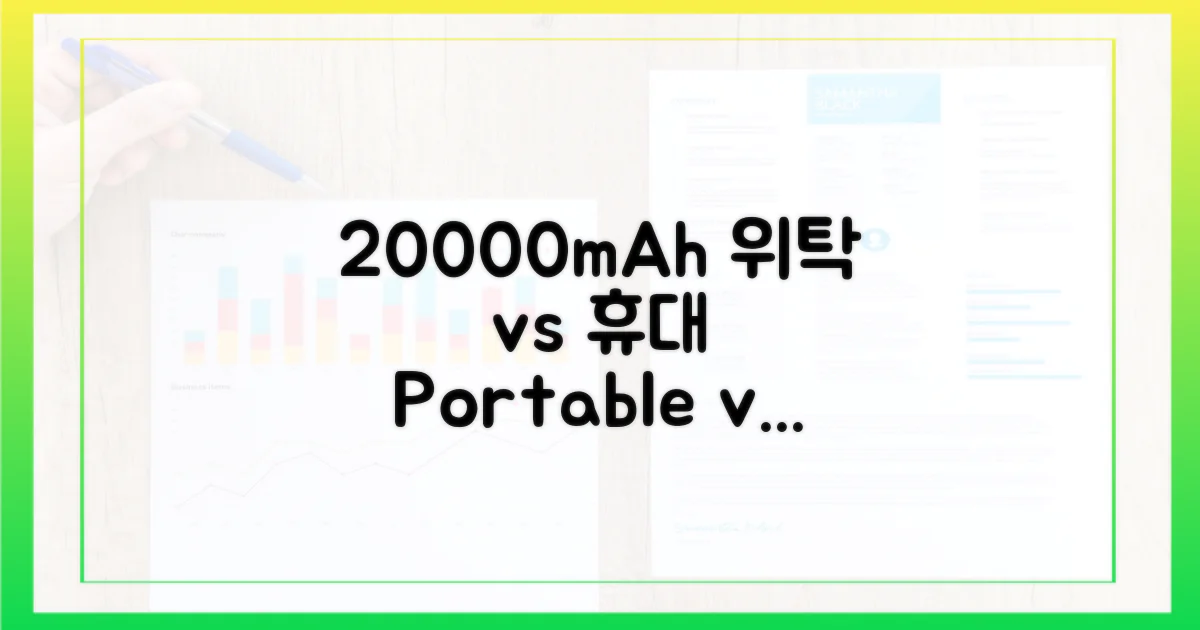 20000mAh, 위탁 vs 휴대