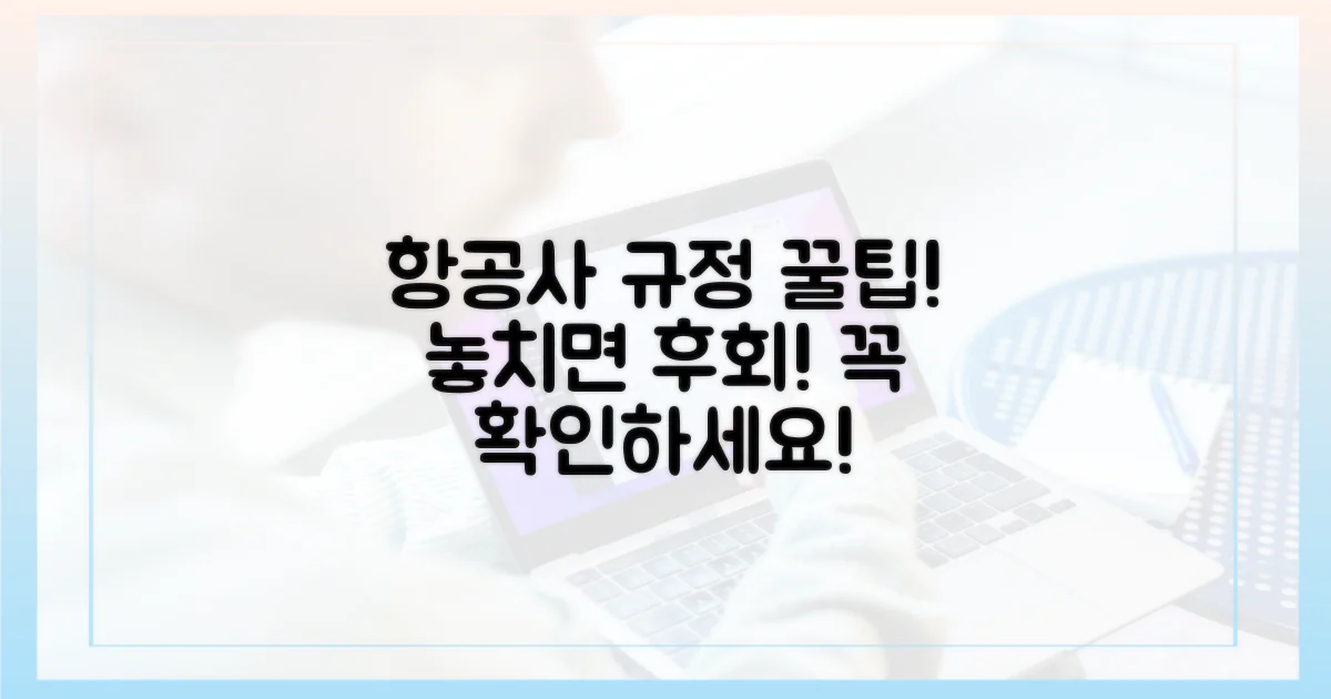 항공사 규정, 꼼꼼히 체크