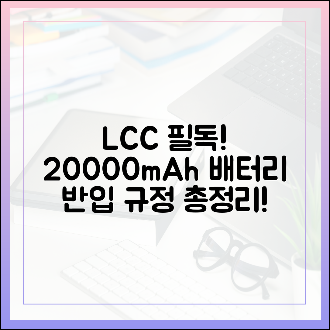 저가항공(LCC) 이용객 필독! 20000mAh 보조배터리 반입 규정 총정리