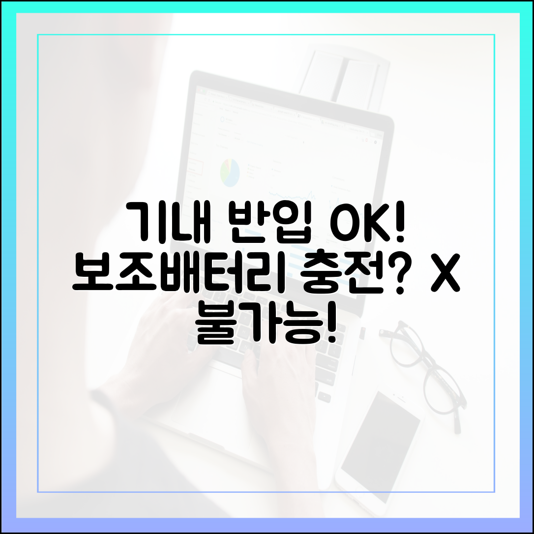 10000mAh 보조배터리, 기내 반입은 되는데 충전은 안된다고?