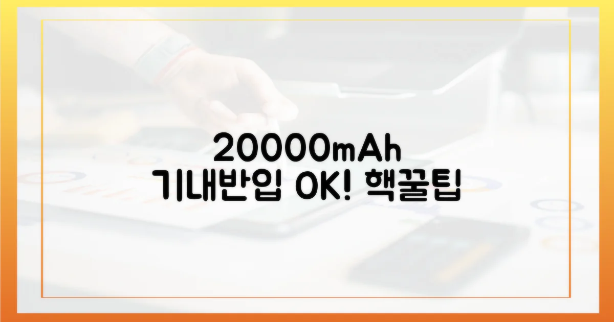 20000mAh, 기내 반입 완벽 가이드