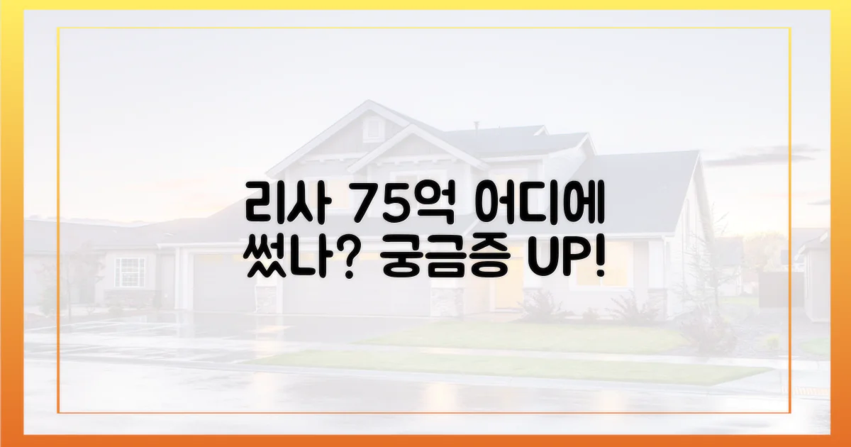 리사 75억, 어디에 썼을까?