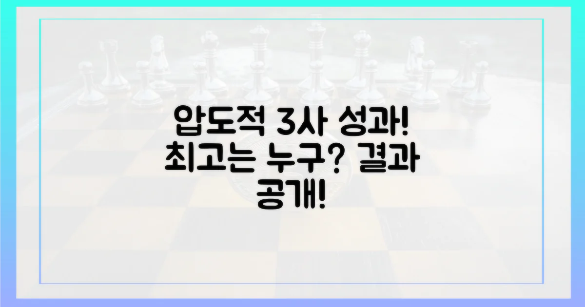 3개사 압도적 성과