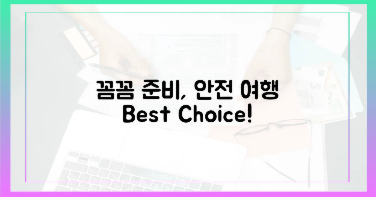 꼼꼼한 준비, 안전한 여행