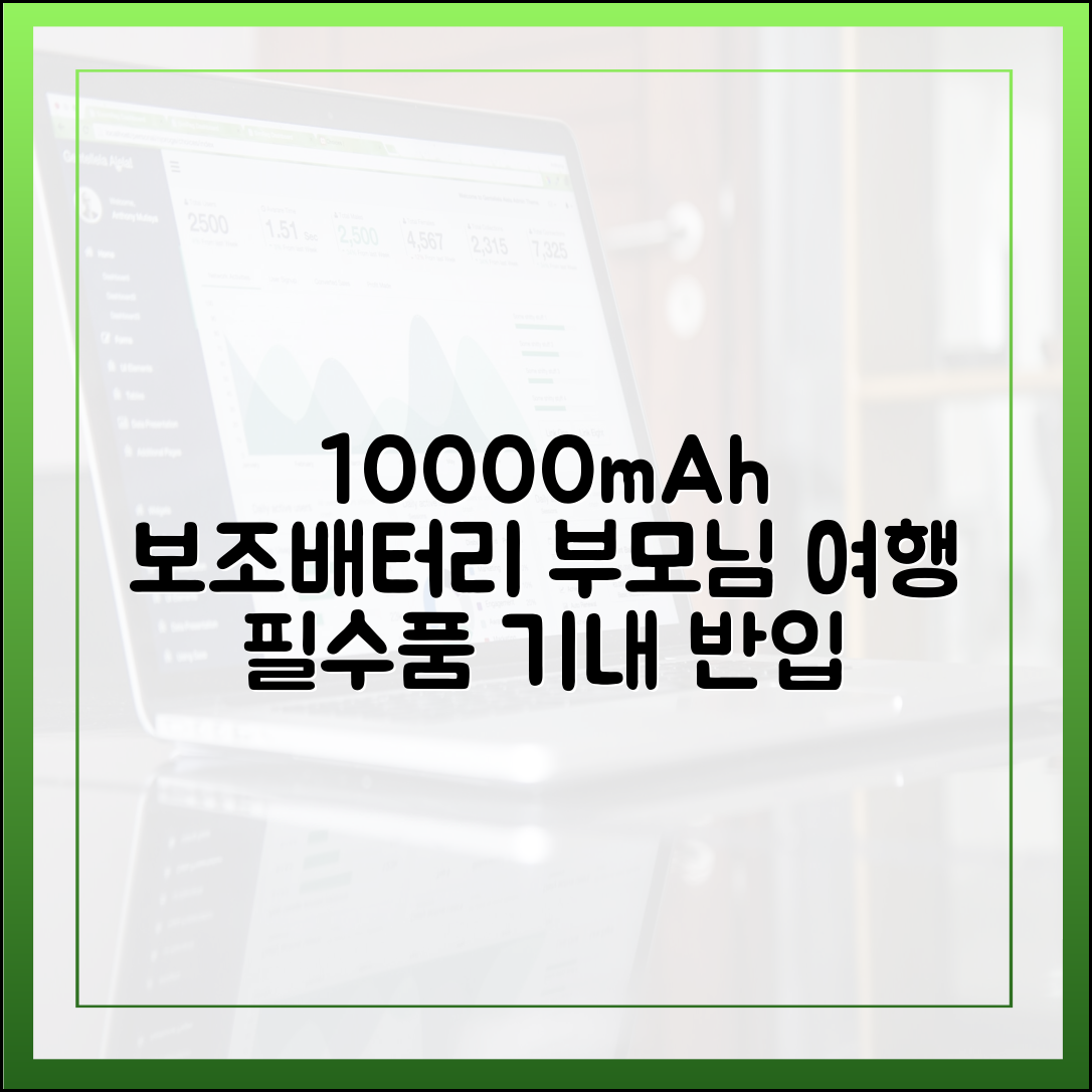 부모님 여행 준비 필수! 10000mAh 보조배터리 기내 반입 쉽게 설명해드려요