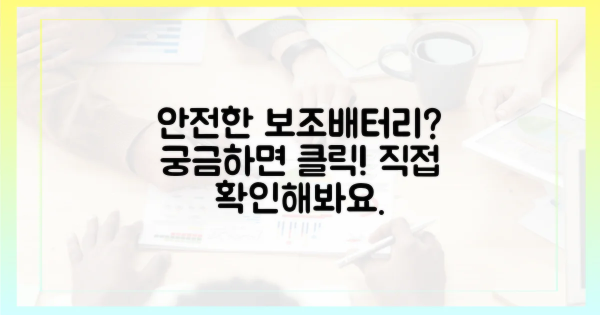 이 보조배터리, 안전할까?