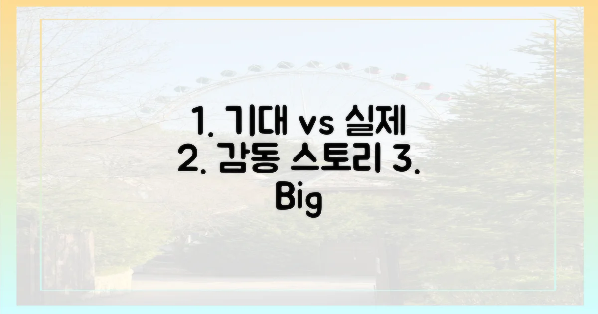 기대 vs 실제 감동