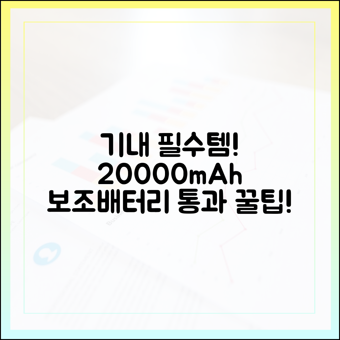 공항에서 보조배터리 뺏기지 않는 법: 20000mAh 용량의 비밀