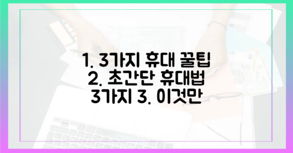 3가지 휴대 방법