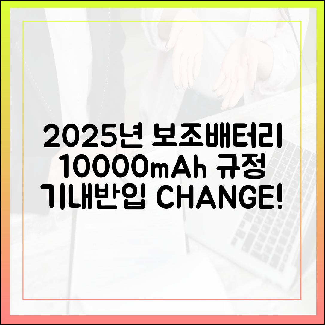 2025년부터 강화된 10000mAh 보조배터리 기내 반입 규정, 모르면 손해!
