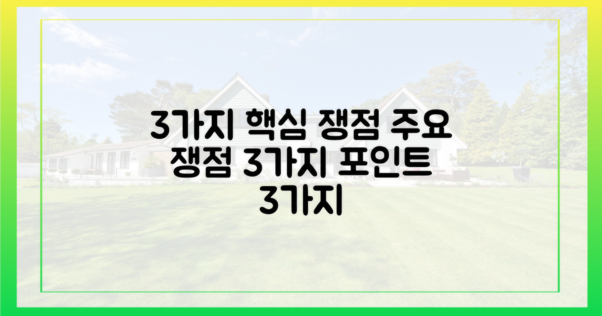 3가지 주요 쟁점