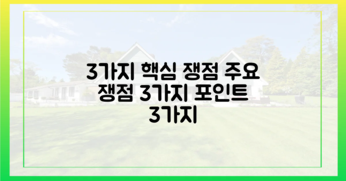 3가지 주요 쟁점