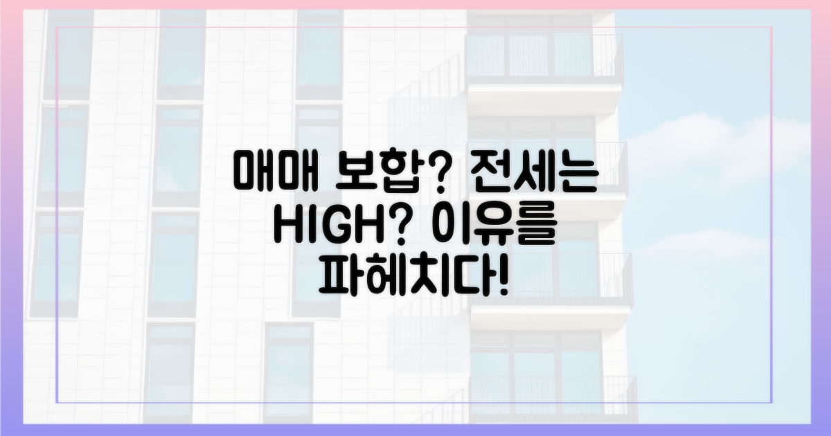 매매 보합 vs 전세 상승, 왜?
