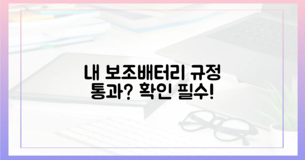 내 보조배터리, 규정에 맞을까?