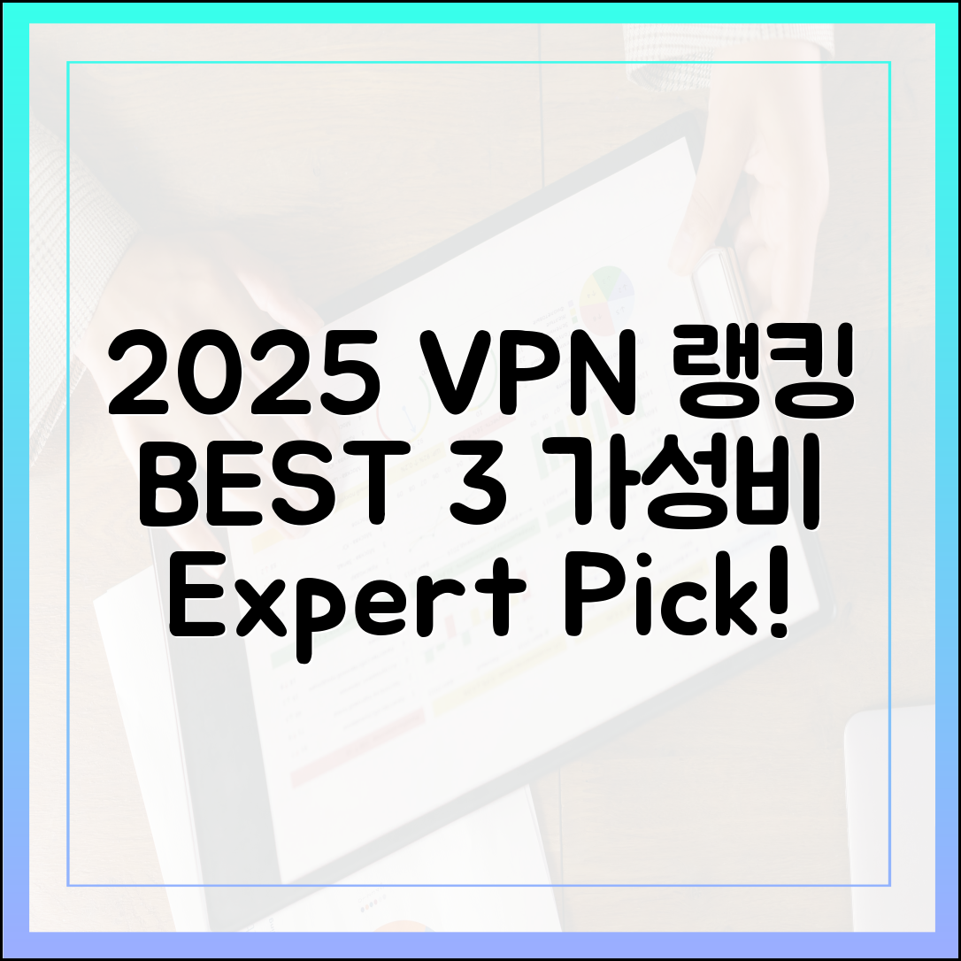 VPN 전문가가 직접 사용하고 검증한 2025년 가성비 최고의 VPN Top 3